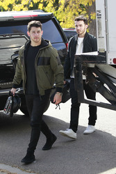 Nick & Kevin Jonas seen going to a business meeting in West Hollywood, CA (January 24, 2019)