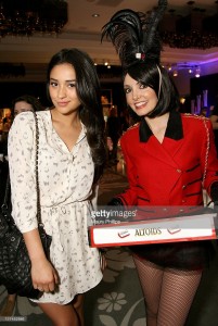 Shay Mitchell attends the Access Hollywood 'Stuff You Must...' Lounge produced by On 3 Productions on January 15, 2011