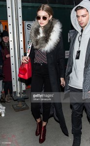 Gigi Hadid outside Diane Von Furstenberg - Presentation Fall 2016 New York Fashion Week on February 14, 2016 in New York City.