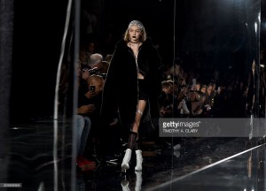 Gigi Hadid walking for  Fenty PUMA by Rihanna show during the Fall 2016 New York Fashion Week on February 12, 2016