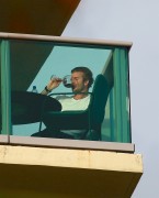 David Beckham - Seen on the balcony of his hotel in Miami - December 1, 2016