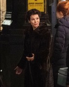 Renee Zellweger filmed late night scenes for 'Judy' the new Judy Garland biopic with Jessie Buckley at midnight in the West End of London 22/04/2018