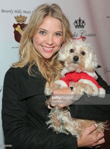 Ashley Benson attends the Beverly Hills Mutt Club & Poochi Couture Howliday Jingle Bones Launch  on December 10, 2008