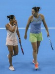 Ying-Ying Duan and Yafan Wang - during the WTA Taiwan Open tennis tournament in Taipei February 4-2018