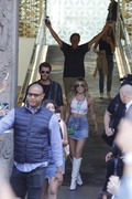 Miley Cyrus & Liam Hemsworth  as she greeted fans outside the Mandarin Oriental Hotel in Barcelona 05/31/2019