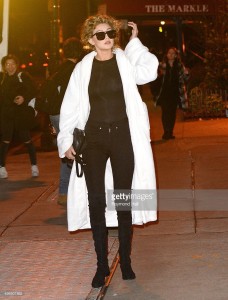 Gigi Hadid is seen at a W Magazine photoshoot in Soho on November 12, 2015 in New York City