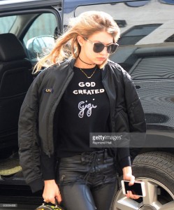 Gigi Hadid is seen walking in Brooklyn on February 10, 2016 in New York City.