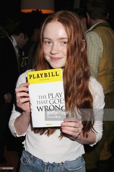 Sadie Sink - Visiting the hit play 'The Play That Goes Wrong' on Broadway in New York (March 31, 2018)