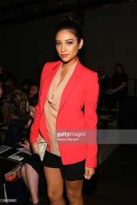 Shay Mitchell attends the DKNY Spring 2012 fashion show on september 11, 2011