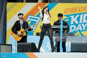 Sofia Carson performs during the 22nd Annual Arthur Ashe Kids' Day at USTA Billie Jean King National Tennis Center on August 26, 2017
