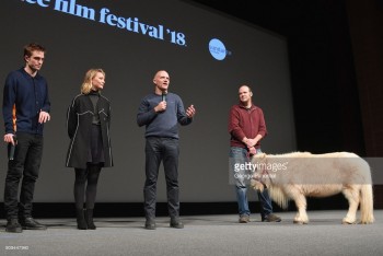 Robert Pattinson - Speaks onstage alongside Daisy the horse during the 'Damsel' Premiere during the 2018 Sundance Film Festival (January 23, 2018)