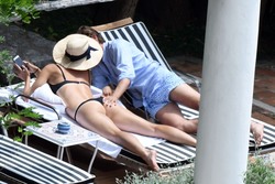 Swimwear Maria Sharapova Wearing A Bikini In Positano Italy
