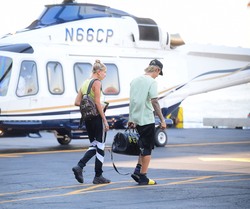 Justin Bieber - and Hailey Baldwin jet off from New York, NY - July 10, 2018