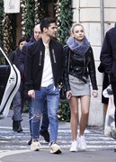 Alvaro Rico and Ester Exposito stars of "Elite"- seen strolling in Rome (December 3, 2018)
