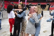 The Spice Girls - Meets girl band HAIM and Emma Stone at Wembley Stadium in London (June 13, 2019)