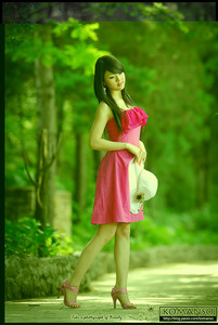 hwang mi hee pink dress photoshoot 03