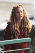 Emma Booth on set of 'Once Upon A Time' filming with Rose Reynolds in Vancouver 27/02/2018
