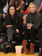 Charlize Theron - attends a basketball game between the Los Angeles Lakers and the Detroit Pistons  in Los Angeles 01/09/2019