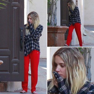 Ashley Benson outside G-Eazy’s house in Los Angeles on May 29, 2020
