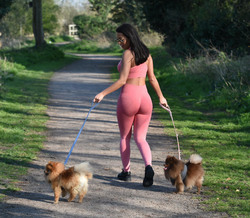Yazmin Oukhellou - Seen walking her dogs in Harlow ,Essex 03/27/2020
