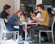 Joe Keery & Maika Monroe - Out for lunch with friends in West Hollywood, CA (November 16, 2019)