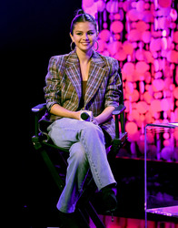Selena Gomez - Speaks on stage at the iHeartRadio Album Release Party with Selena Gomez at iHeartRadio Theater in Burbank, CA, 2020-01-09