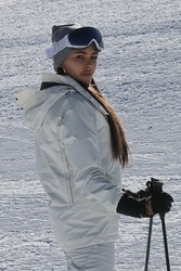 Madison Beer - hits the slopes for a ski lesson in Aspen, CO | 12/25/2019