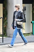 Kaia Gerber - showing her fashion style wearing a Louis Vuitton bag, NYC 01/10/2020