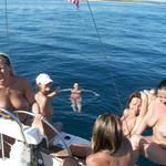 Various Sexy and Naked Amateur Babes on Boat Trip