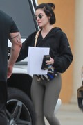 Lucy Hale - gets help to her car after a workout session in LA 02/27/2020