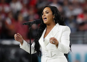 Demi Lovato - sings the U.S. national anthem Super Bowl LIV - Kansas City Chiefs v San Francisco 49ers, Miami 02/02/2020