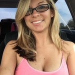 Blonde amateur babe with big boobs
