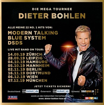 Dieter Bohlen - Dieter feat. Bohlen (Das Mega Album! Tour-Edition) (3CD) (2019) FLAC