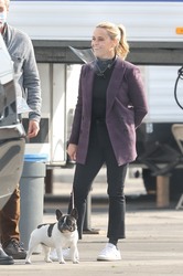 Reese Witherspoon - on the set of "The Morning Show" in Los Angeles - 4/12/2021