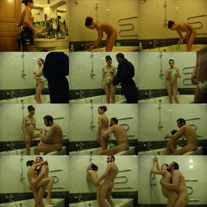 Father Takes Shower With His Daughter