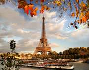 Эйфелева башня в осенних листьях / Eiffel Tower with autumn leaves in Paris Fd20961322849905