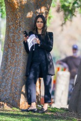 Jessica Alba and  Gabrielle Union -  Filming 'L.A.'s Finest' at a cemetery in Pasadena CA 02/25/2020
