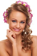 Красивая девушка с цветами / Beautiful girl with flowers 873e801322916245