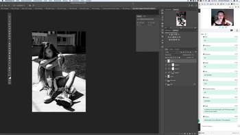 Авторская художественная обработка чёрно-белой фотографии (2020) Видеоурок