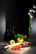  Овощи, бутылки, цветы в темных тонах / Vegetables, bottles, flowers in dark colors Ec001b1352779484