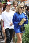 Hailey & Justin Bieber - are seen leaving Nate'n Al restaurant after lunch in Beverly Hills 08/07/2019