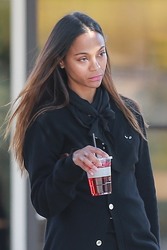 Zoe Saldana - Goes Christmas Shopping at the Beverly Glen Mall in Los Angeles 12/20/2019