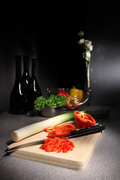  Овощи, бутылки, цветы в темных тонах / Vegetables, bottles, flowers in dark colors E65ad41352779446