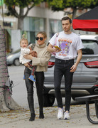 Hilary Duff - and Mathew Koma goes out for lunch with their daughter in Beverly Hills after doing some shopping 12/26/2019