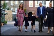 Princess Charlotte arrives for her first day of school at Thomas's Battersea with her brother and her parents in London - September 5, 2019
